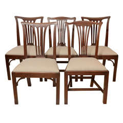 Harlequin Set of 5 George III Mahogany Chairs