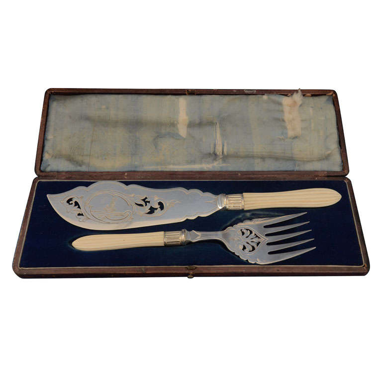Ivory Handled Fish Servers at 1stDibs