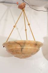 A Neoclassical Alabaster Light Fixture