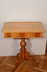 Swedish Birch Biedermeier Occasional Table For Sale