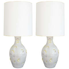 Two Marcello Fantoni Ceramic Table Lamps.