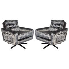Pair of Italian 1960s Swivel Armchairs Pair of Italian 1960s Swivel Armchairs
