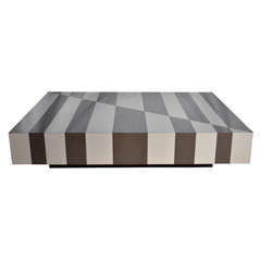 Italian 70's  Lacquered/Chrome Coffee Table