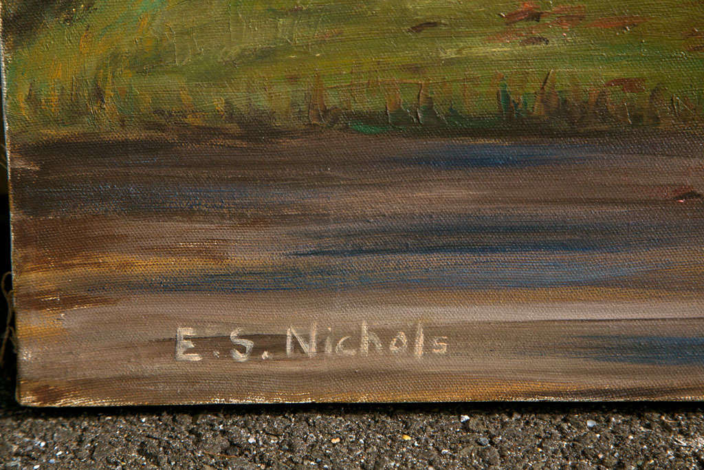 E.S. Nichols  American Mid Century Impressionist Painting For Sale 1