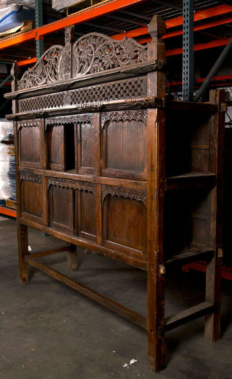 Large  Teak Decorative Cabinet For Sale 1