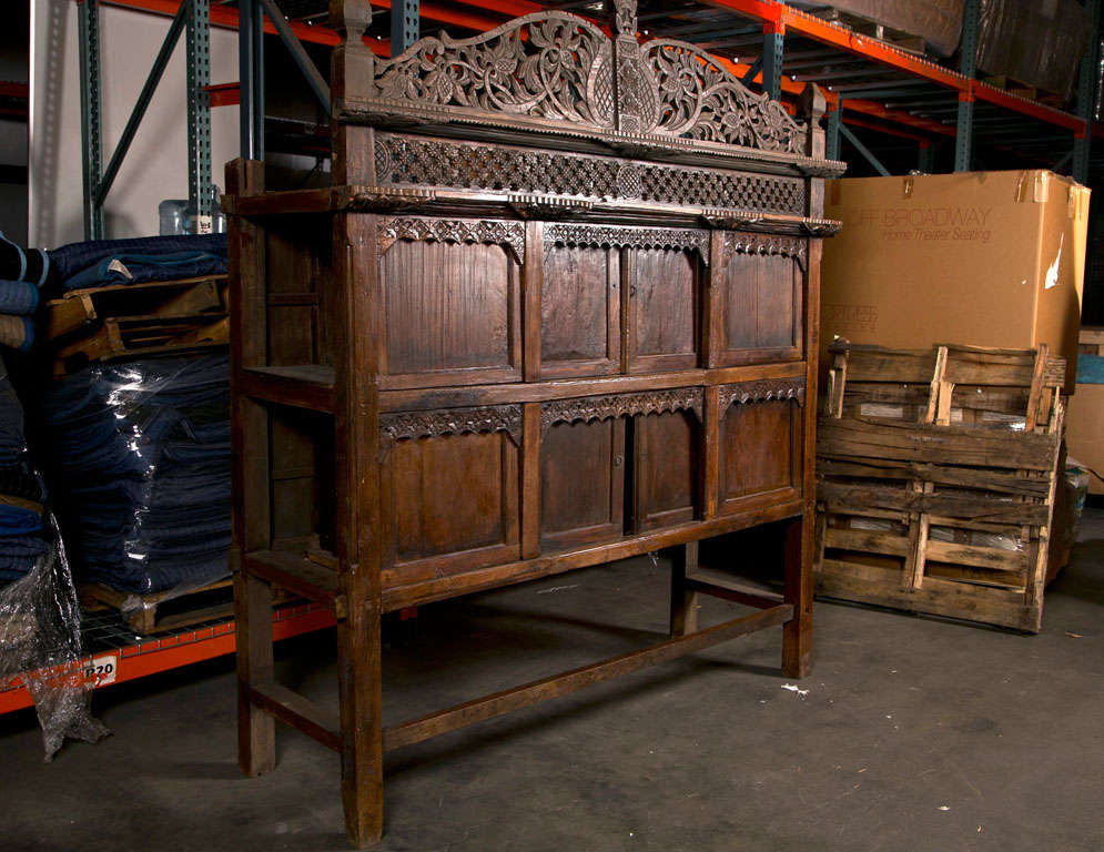 Large  Teak Decorative Cabinet For Sale 4
