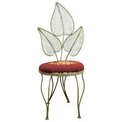 A Salterini Chair with Leaf Motif