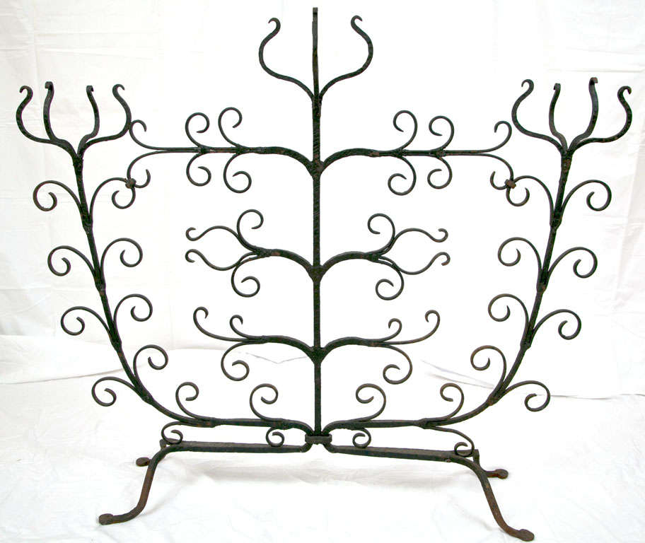 Decorative  cast iron fireplace screen.