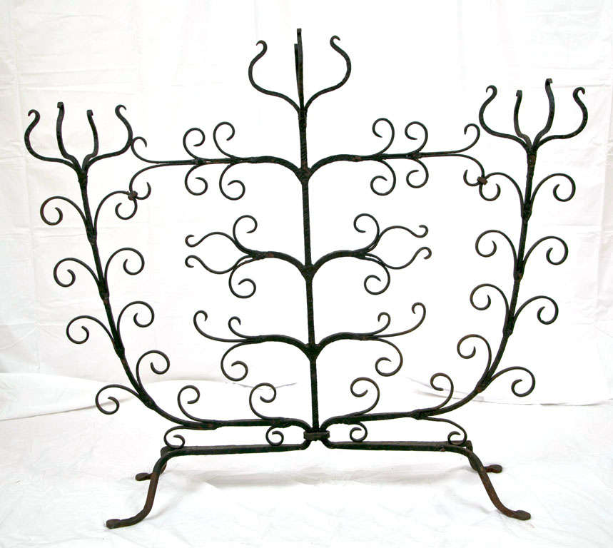 Decorative Cast Iron Fireplace Screen For Sale 4