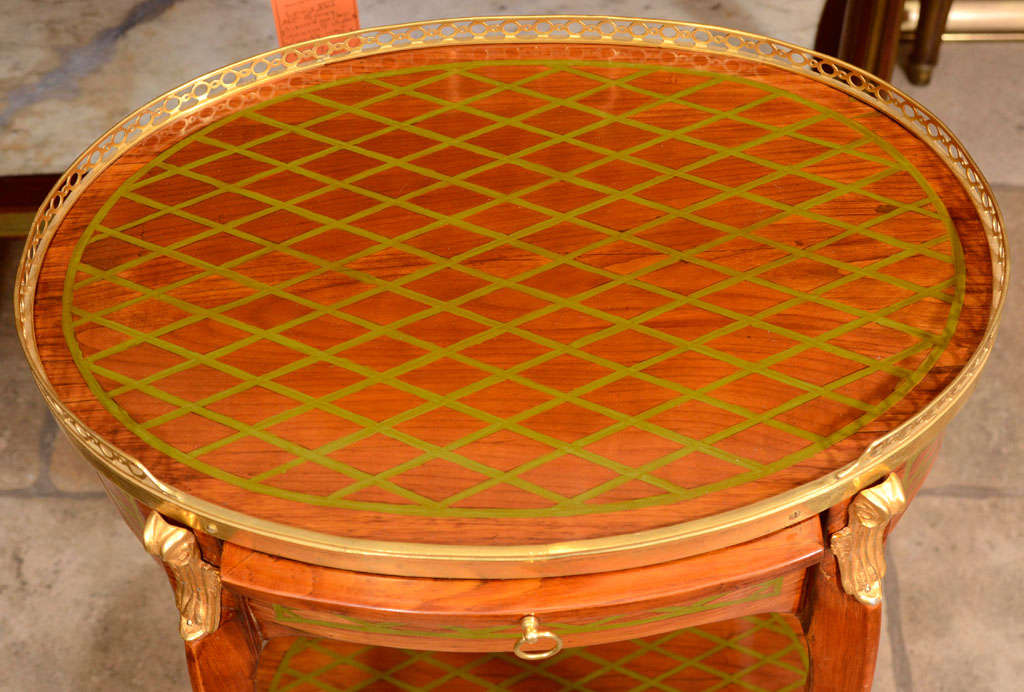 18th Century and Earlier French Transitional Inlaid Side Table