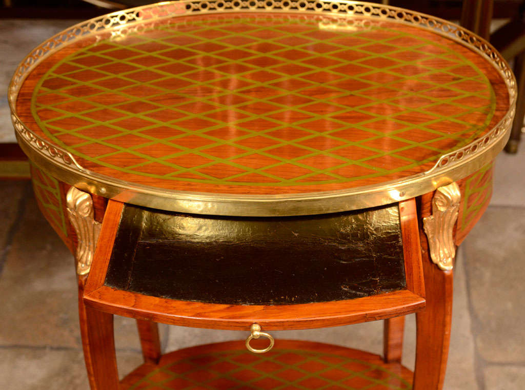 French Transitional Inlaid Side Table 1