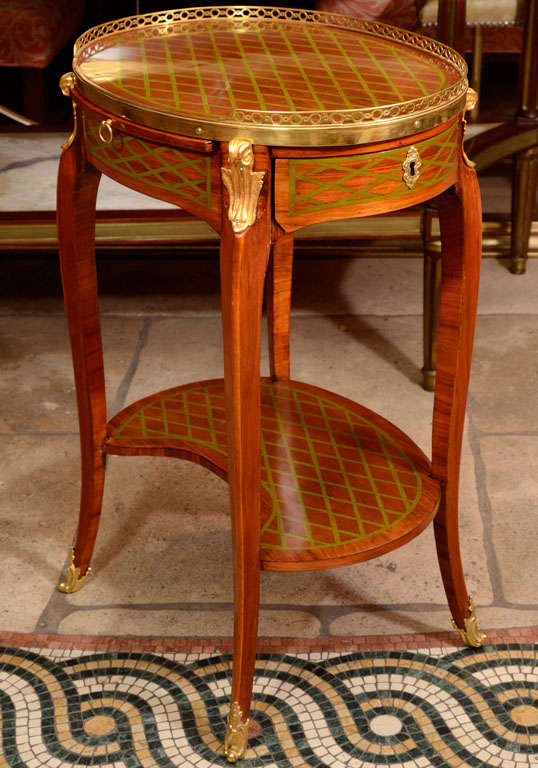 French Transitional Inlaid Side Table 3
