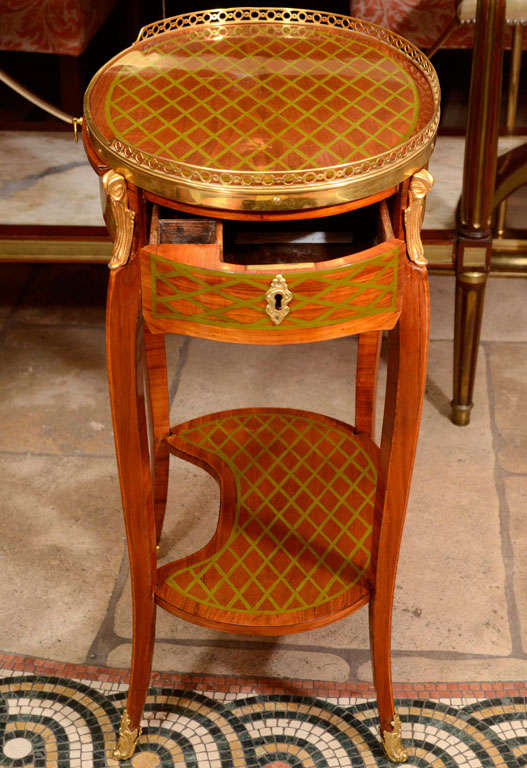 French Transitional Inlaid Side Table 4
