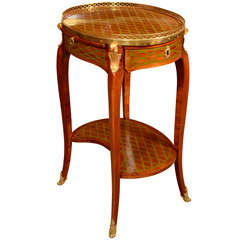 French Transitional Inlaid Side Table