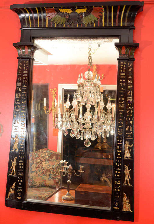 English An Unusual Egyptian Revival Mirror