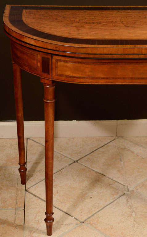 Regency Satinwood Games Table In Excellent Condition In Westwood, NJ