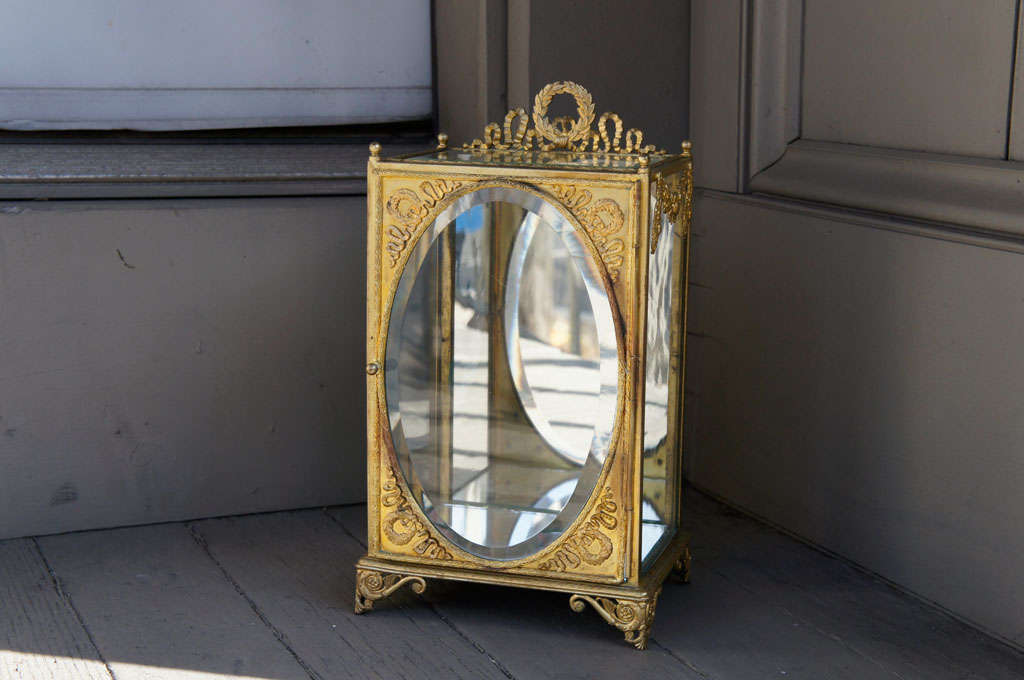 French Empire Style Gilded Bronze Table Top Vitrine