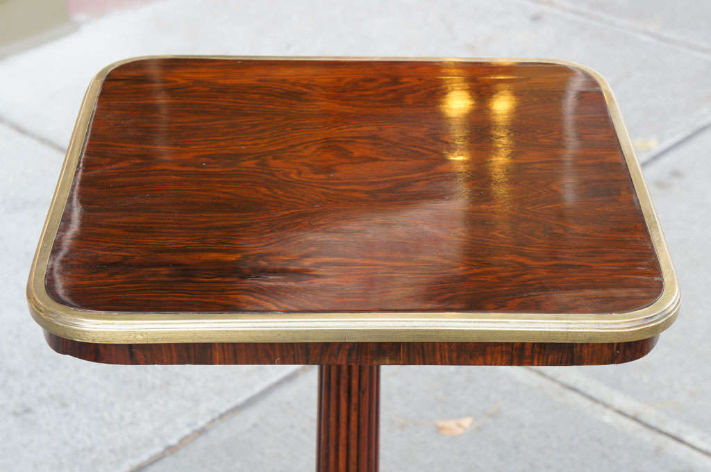 Period Regency Rosewood and Brass Occasional Table In Good Condition For Sale In Hudson, NY