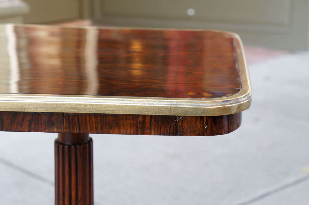 19th Century Period Regency Rosewood and Brass Occasional Table For Sale