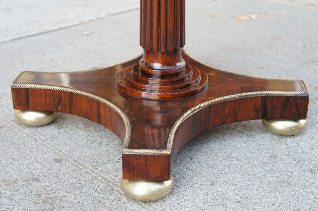 Period Regency Rosewood and Brass Occasional Table  For Sale 2