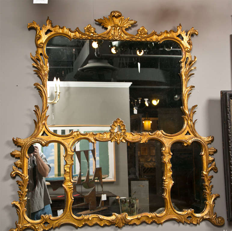 20th Century Continental Gilt Mirror For Sale