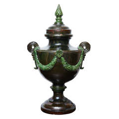 Large, 19th century, Lustre glaze urn