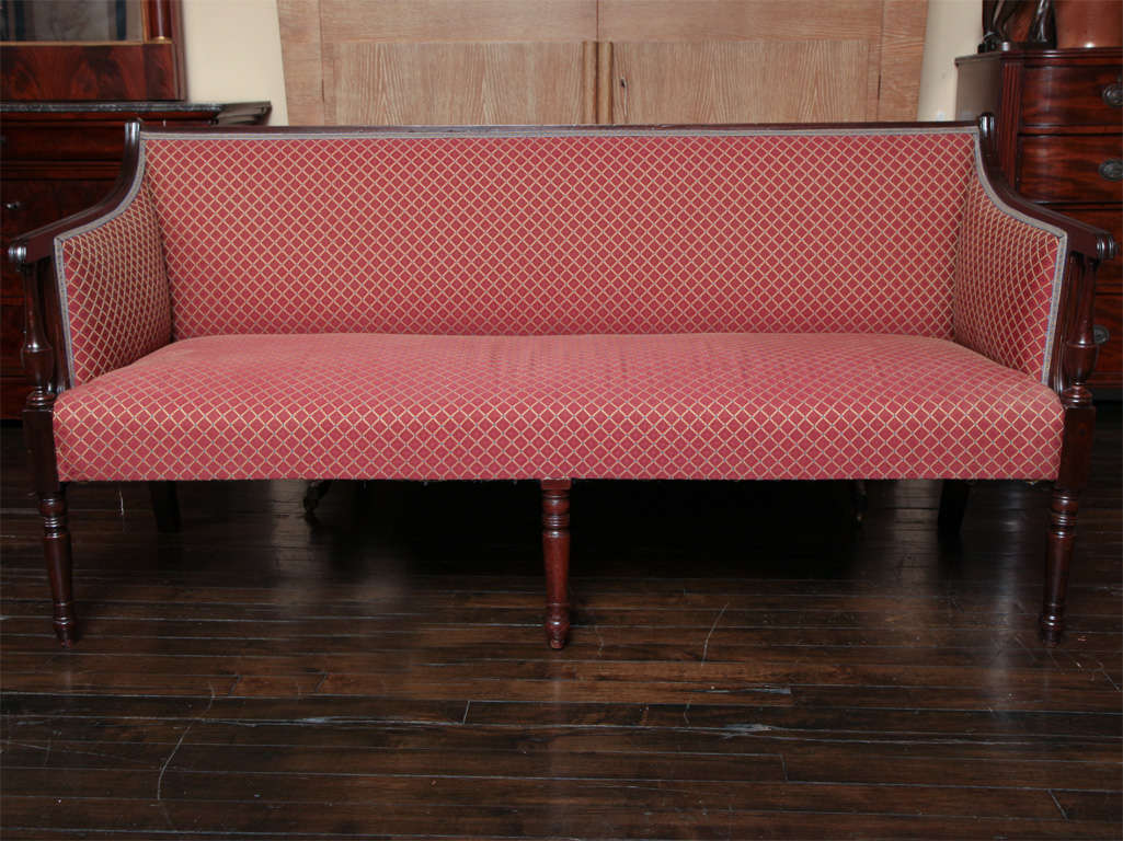 19th century English Regency mahogany sofa