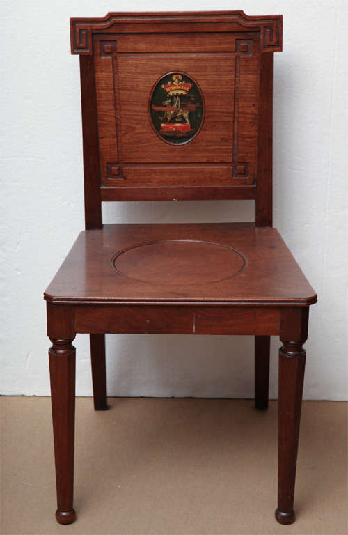 Early 19th century, Mahogany, Armorial Hall chair
