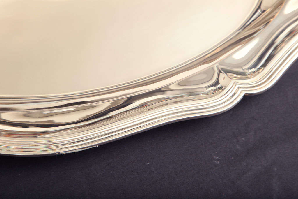 Mid-20th Century Art Deco Continental (800) Silver Serving Tray/Platter