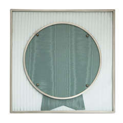 Art Deco Sterling Silver Mounted Etched Glass Picture Frame 4