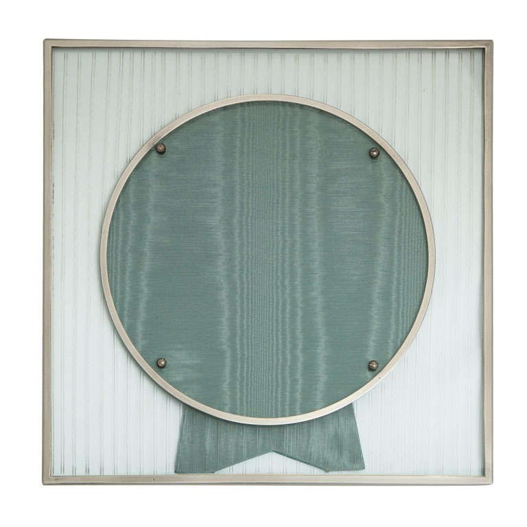 Art Deco Sterling Silver Mounted Etched Glass Picture Frame at 1stDibs