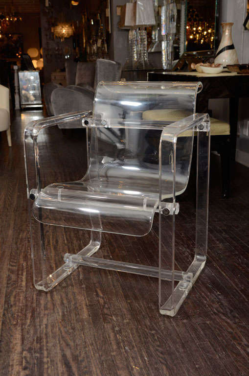 1970' Lucite Director Chair only 1 available