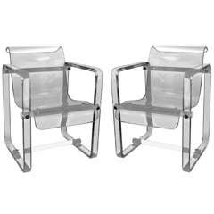 1970s Lucite Director Chair