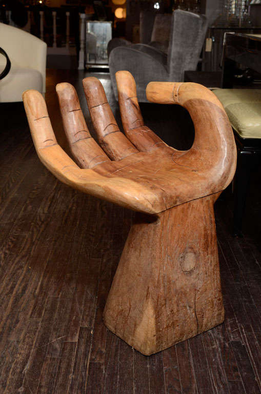 American 1960's Wooden Hand Chair