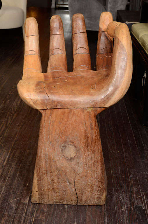 Mid-20th Century 1960's Wooden Hand Chair