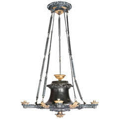 French Empire Colza Style Toleware Hanging Light
