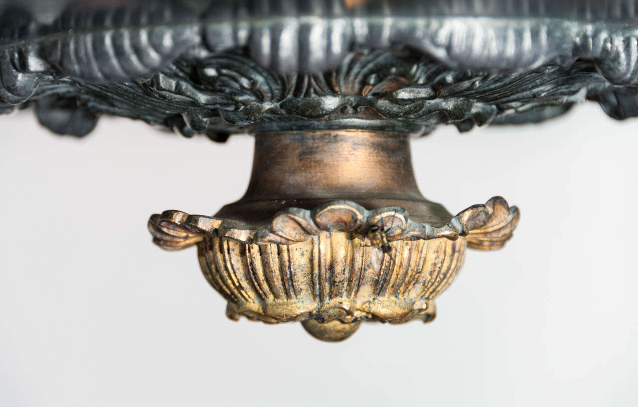19th Century French Empire Colza Style Toleware Hanging Light