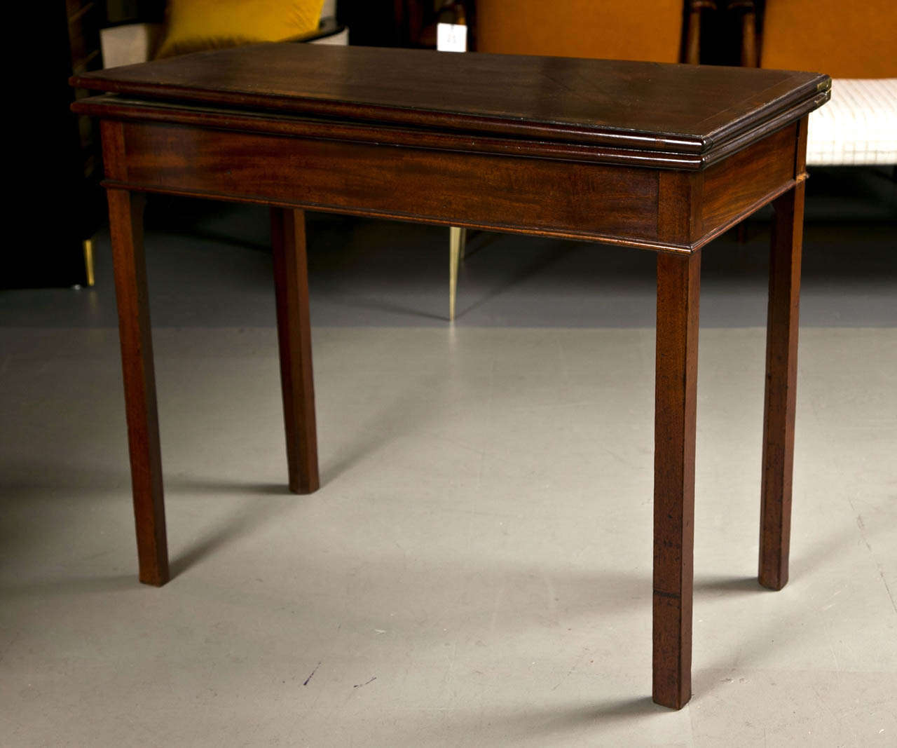 Great English game table with extendable base . Has great polished finish.
