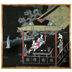 Vintage Large Chinese Silk Panel