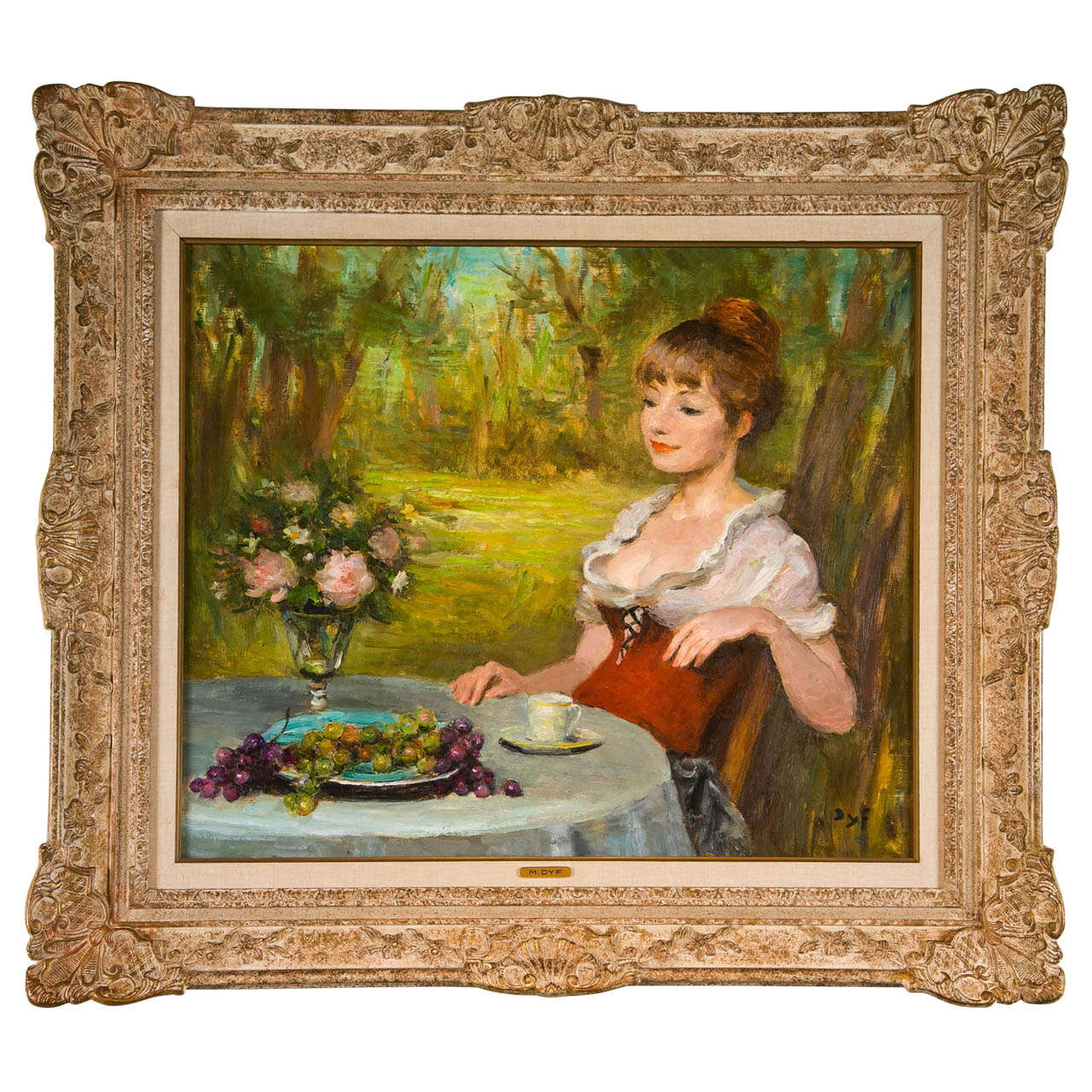 "Claudine au Jardin" by Dyf For Sale