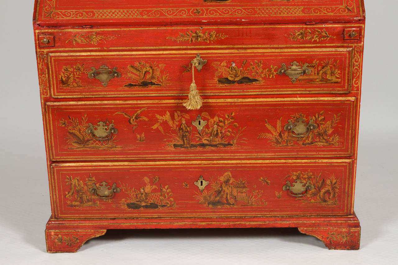 20th Century English Style Chinoiserie Secretary For Sale