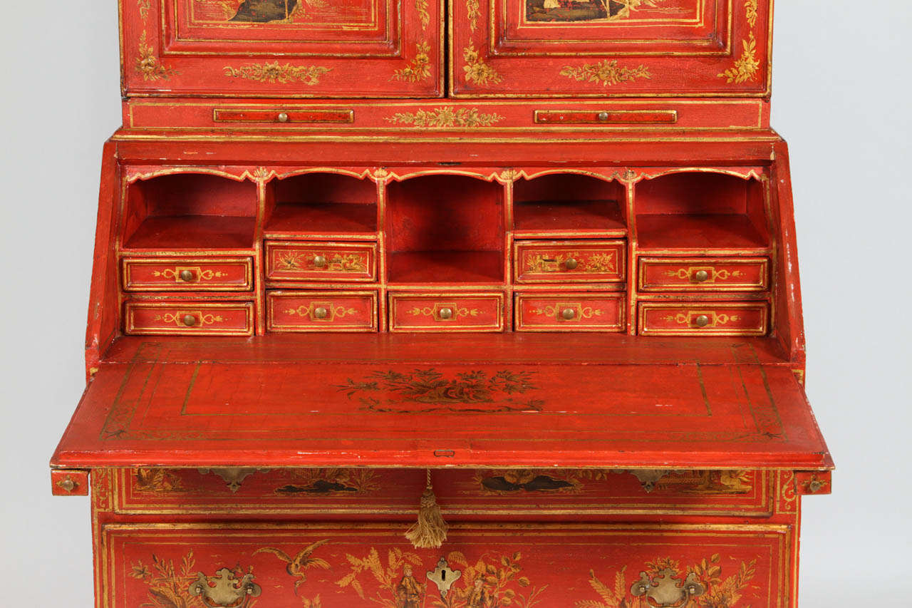 English Style Chinoiserie Secretary For Sale 3