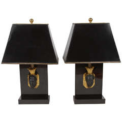 Pair of Maison Jansen Nubian Lamps