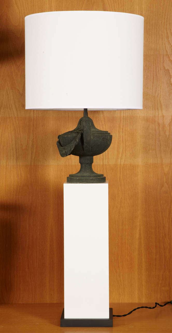 Pair of Bronze Urn Lamps 2