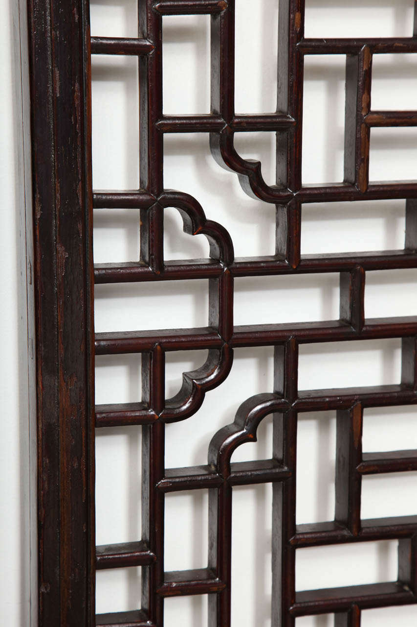 Chinese Lattice Wall Panels In Excellent Condition In New York, NY