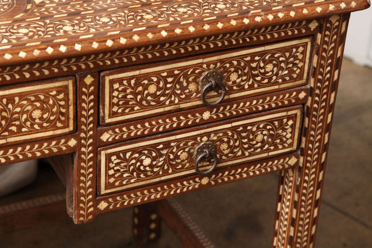 Wood Inlaid Desk from India