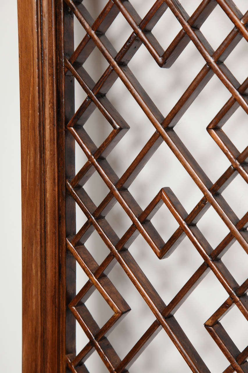 20th Century Chinese Lattice Panel