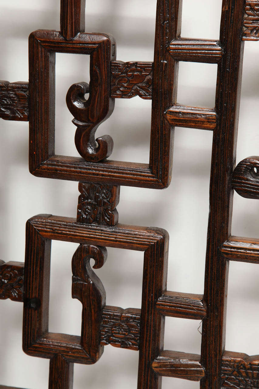 20th Century Chinese Lattice Panel