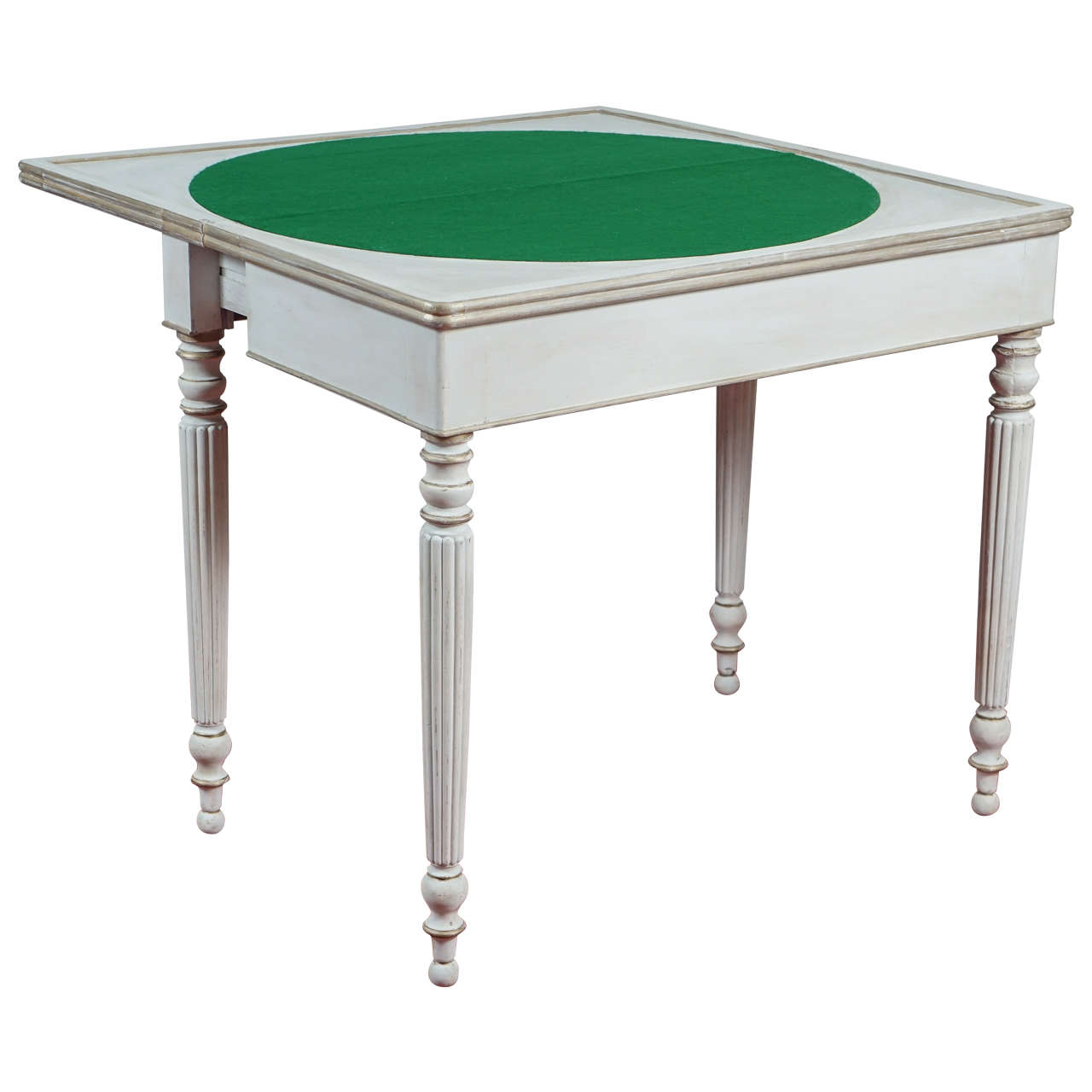 An Inlaid And Veneered Wood Neoclassic Card Table For Sale at 1stDibs