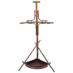 Victorian Bamboo and Brass Umbrella Stand